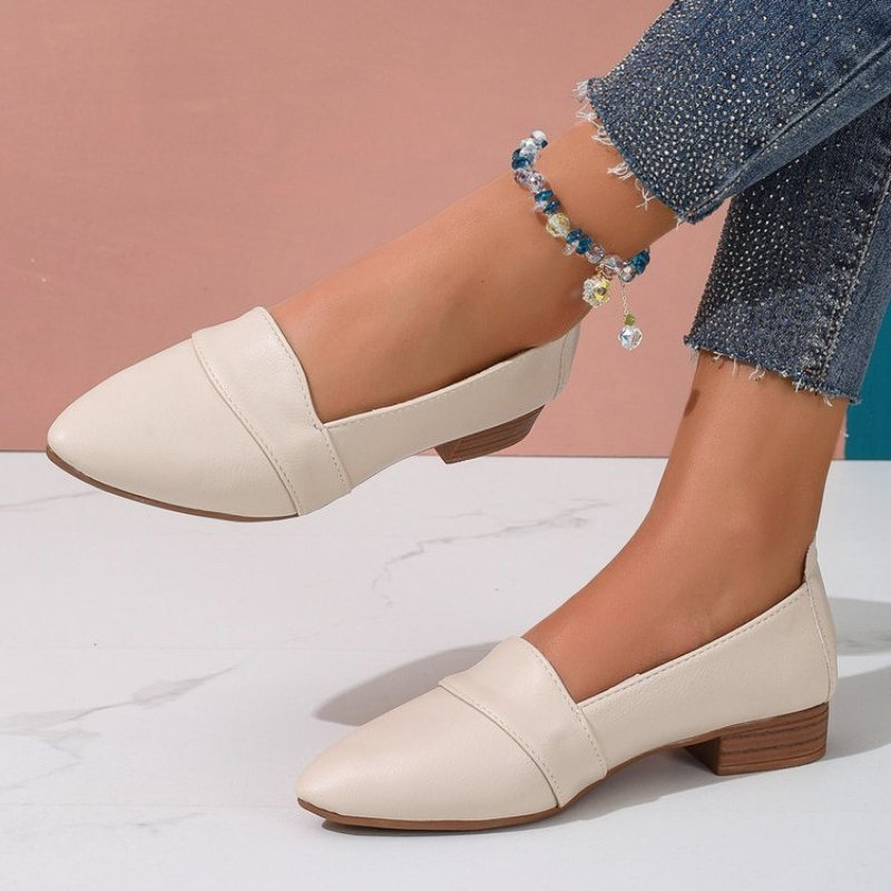 Mule Slip On - أحذية نسائية مسطحة سهلة الارتداء بلون