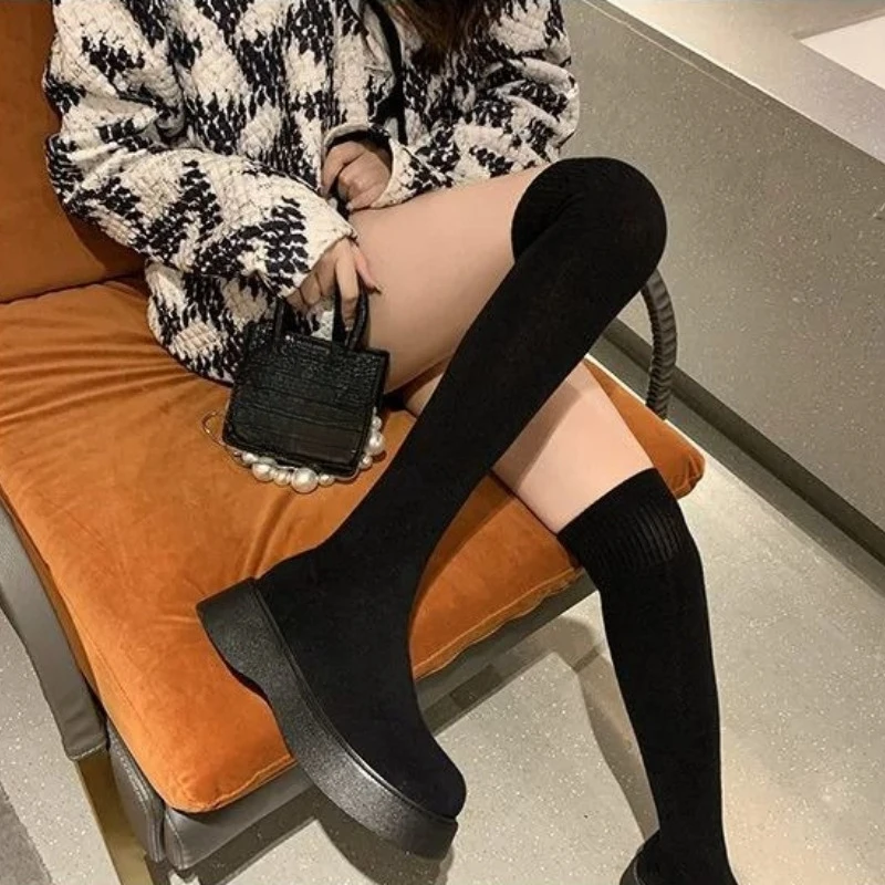 Sock Boot Women - أحذية نسائية طويلة تصل إلى الركبة