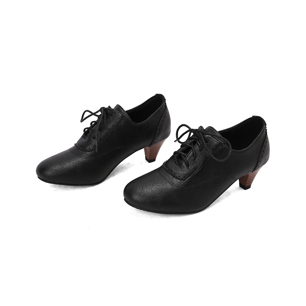 أحذية نسائية جديدة بني واصفر ق - مراجعة Oxford Lace Up Women وسعره