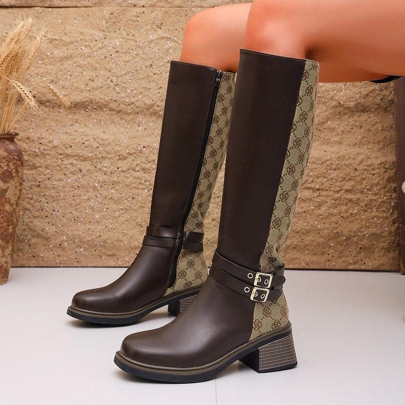 أحذية ركوب طويلة نسائية بكعب س - مراجعة Knee High Boots Women وسعره