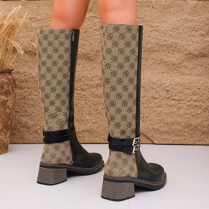 أحذية ركوب طويلة نسائية بكعب س - مراجعة Knee High Boots Women وسعره