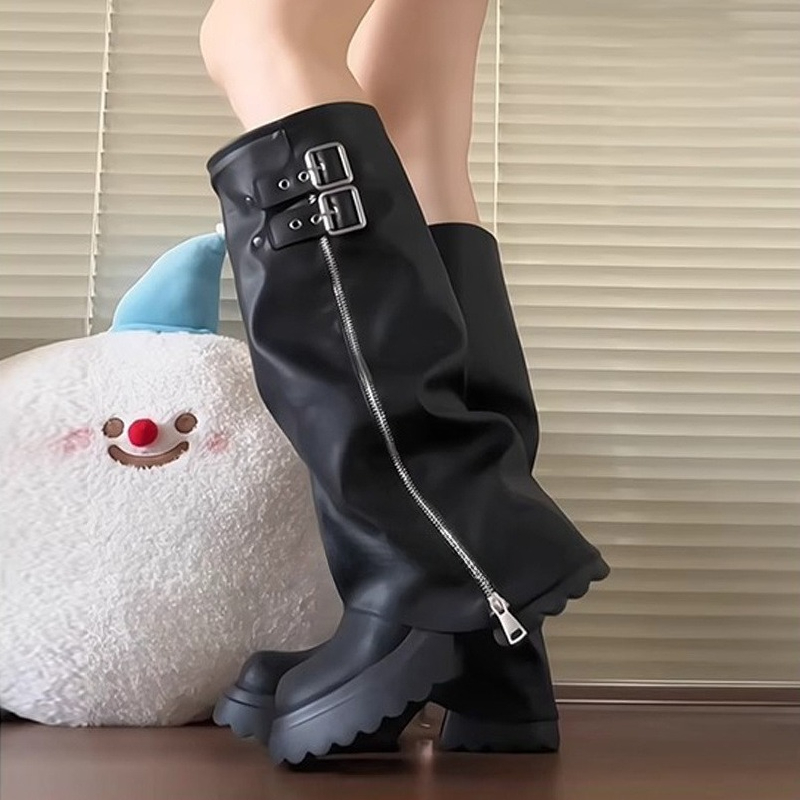 فاسق نمط الربط سميكة القاع الن - مراجعة Knee High Boots Women وسعره