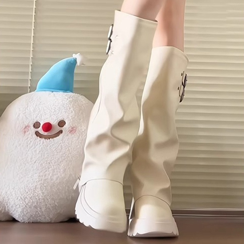 فاسق نمط الربط سميكة القاع الن - مراجعة Knee High Boots Women وسعره